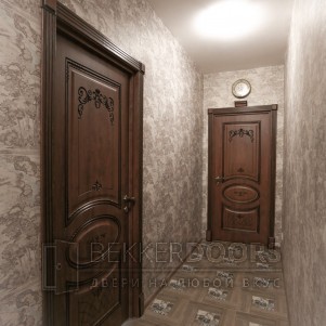 Дверь ПГ ВИТЕЛИЯ  (Дуб янтарный патина черная)