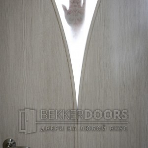 Дверь Рюмка ПО экошп. капучино (4С3х/худож. стекло/Юнидорс)