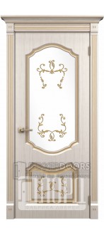 Дверь Версаль ДО Белое дерево+патина золото