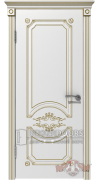 Дверь 42ДГ0 Милана Эмаль белая/Патина золото