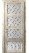 Дверь Кантри 8 ДО Дуб санремо темный Ромбы