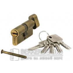 Цилиндр ключ с фиксатором бронза